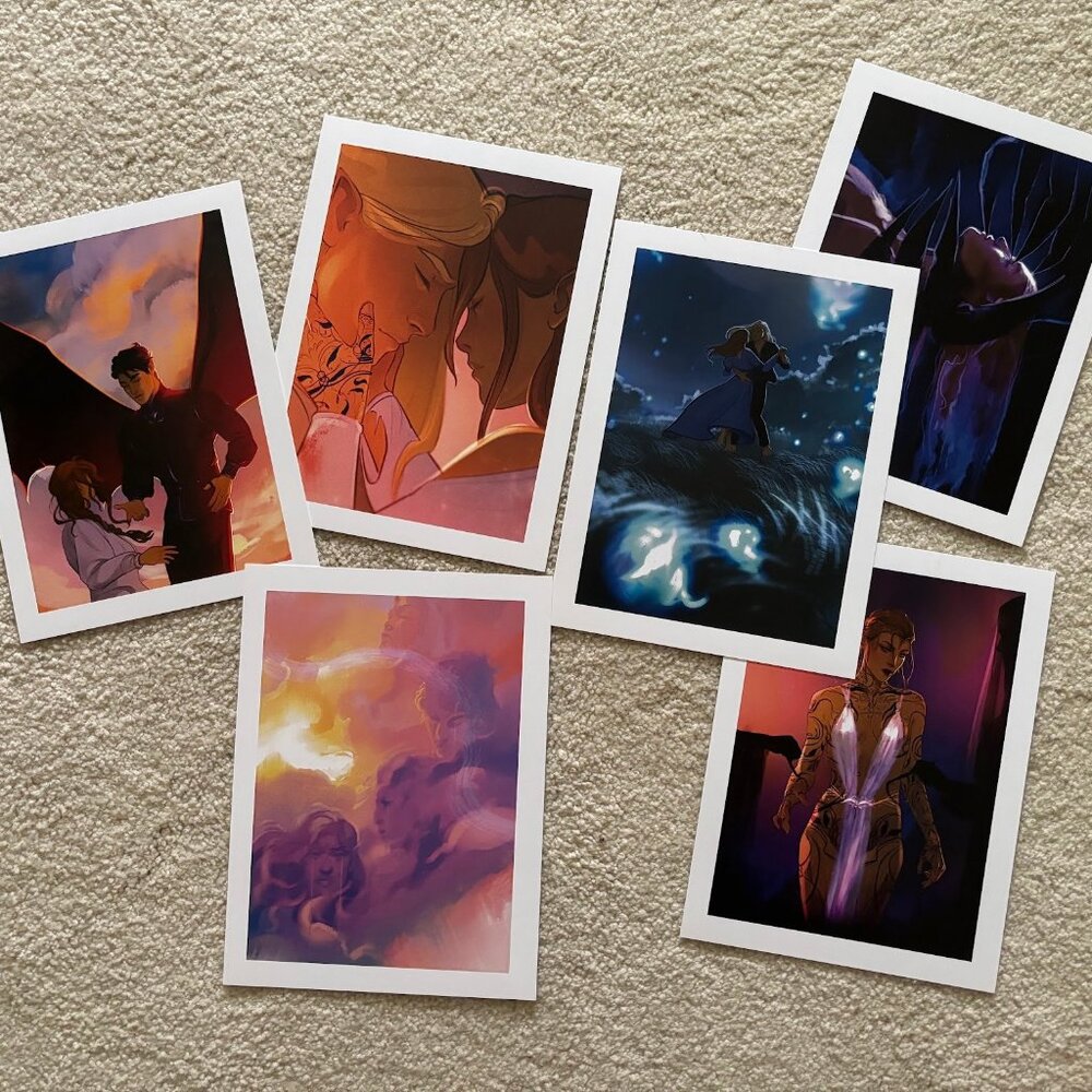 NWOT! ListeningStars Multi-colored ACOTAR Art Prints (SET OF 6!)